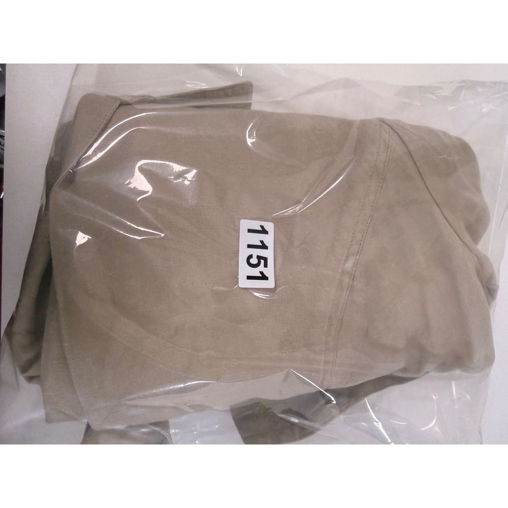 Vintage Preswick & Moore Jacket Women's XL Linen Blend Open Front Blazer Khaki - Picture 11 of 11